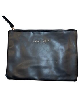 Anastasia‎ Beverly Hills Black Make-up Bag Pouch Clean inside zip closure